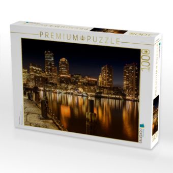 Produktbild: CALVENDO Puzzle Boston Skyline | 1000 Teile Lege-Gr&ouml;&szlig;e 64x48cm Foto-Puzzle f&uuml;r gl&uuml;ckliche Stunden