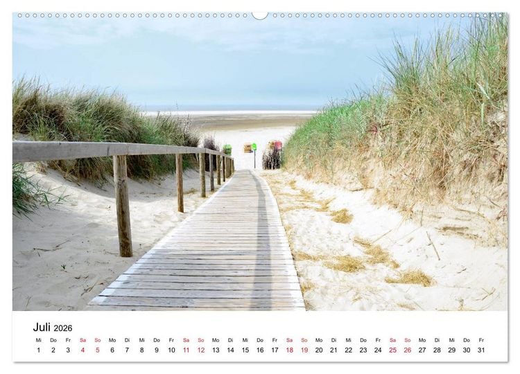 Produktbild: Langeoog - Sommer, Sonne, Strand (Wandkalender 2026 DIN A2 quer), CALVENDO Monatskalender