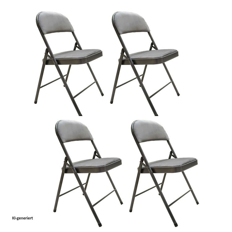 Produktbild: HTI-Living HTI-Living Klappstuhl 4er Set Grau HTI-Living Klappstuhl 4er Set Grau