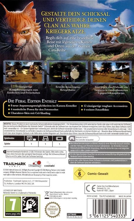 Produktbild: Warrior Cats - Clans of the Forest (Feral Edition)