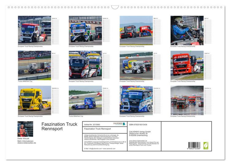 Produktbild: Faszination Truck Rennsport (Wandkalender 2026 DIN A2 quer), CALVENDO Monatskalender