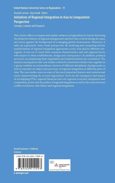 Produktbild: Initiatives of Regional Integration in Asia in Comparative Perspective