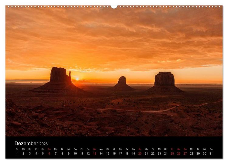 Produktbild: USA Landschaftskalender (Wandkalender 2026 DIN A2 quer), CALVENDO Monatskalender