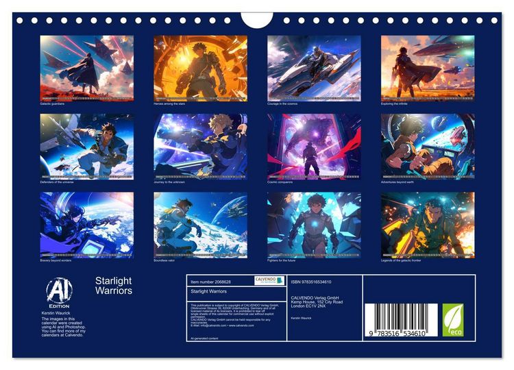 Produktbild: Starlight Warriors (Wall Calendar 2026 DIN A4 landscape), CALVENDO 12 Month Wall Calendar