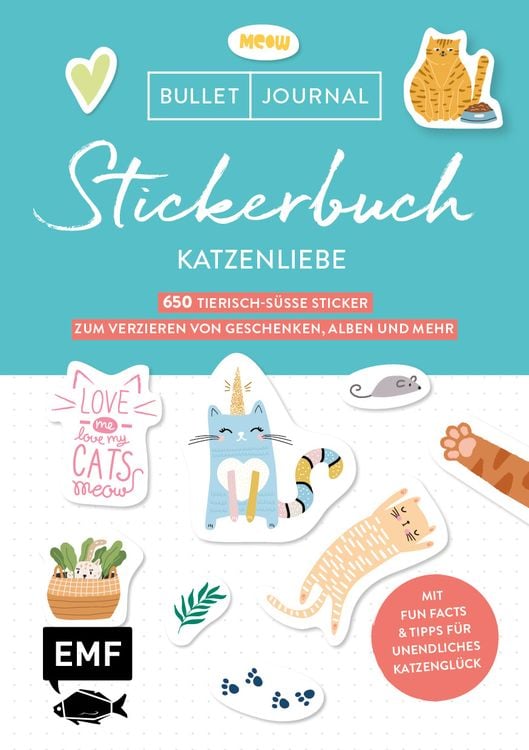 Produktbild: Bullet Journal Stickerbuch – Katzenliebe