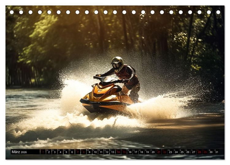 Produktbild: Jetski Power (Tischkalender 2026 DIN A5 quer), CALVENDO Monatskalender