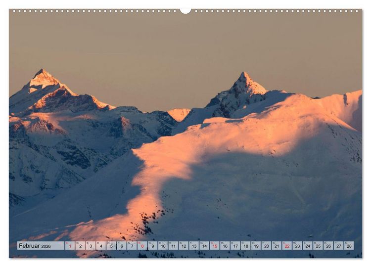 Produktbild: Alpengl&uuml;hen in den Bergen im Salzburger Land (hochwertiger Premium Wandkalender 2026 DIN A2 quer), Kunstdruck in Hochglanz