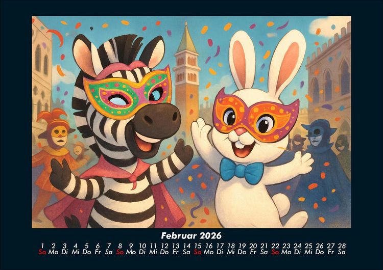 Produktbild: Zara & Bouncy in Italien 2026 Fotokalender DIN A4