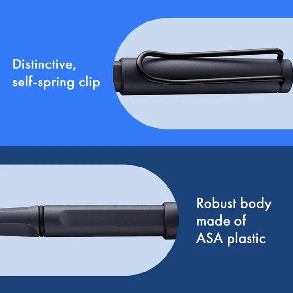 Produktbild: LAMY Tintenroller safari roll-ink mit T10 Tintenpatrone, steel black