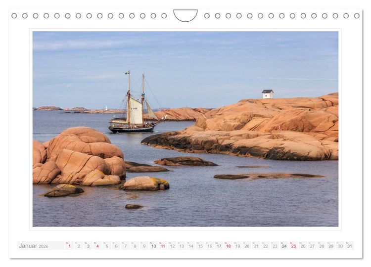 Produktbild: Bohusl&auml;n. Lysekil - Fiskeb&auml;ckskil - Grundsund (Wandkalender 2026 DIN A4 quer), CALVENDO Monatskalender