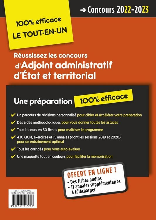 Produktbild: Concours Adjoint Administratif D Etat et Territorial: Preparation