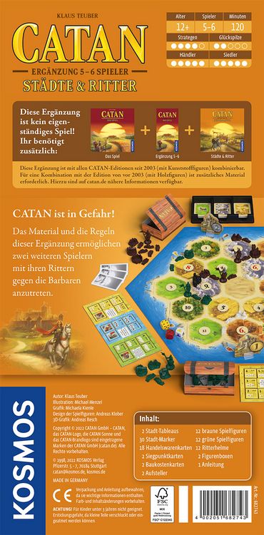KOSMOS - Catan - Städte und Ritter Ergänzung für 5-6 Spieler