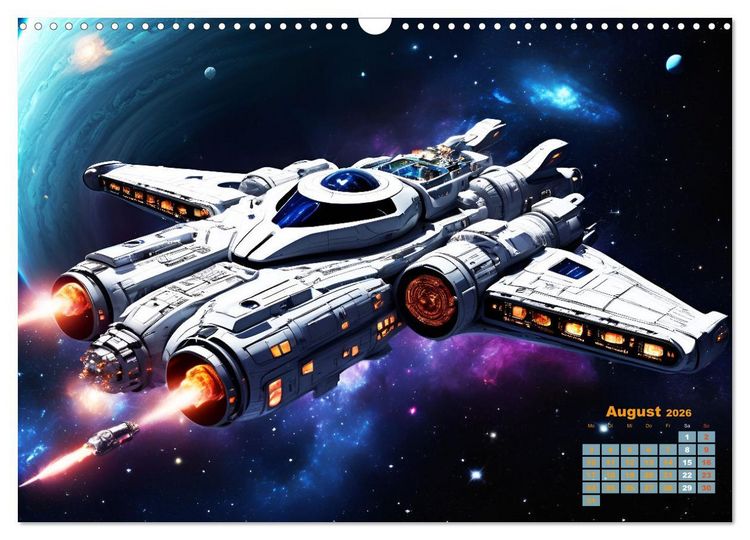 Produktbild: Im Weltall unterwegs - Verr&uuml;ckte Fahrzeuge im Universum (Wandkalender 2026 DIN A3 quer), CALVENDO Monatskalender