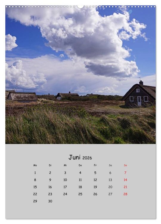 Produktbild: D&auml;nemarks Westk&uuml;ste 2026 (Wandkalender 2026 DIN A2 hoch), CALVENDO Monatskalender