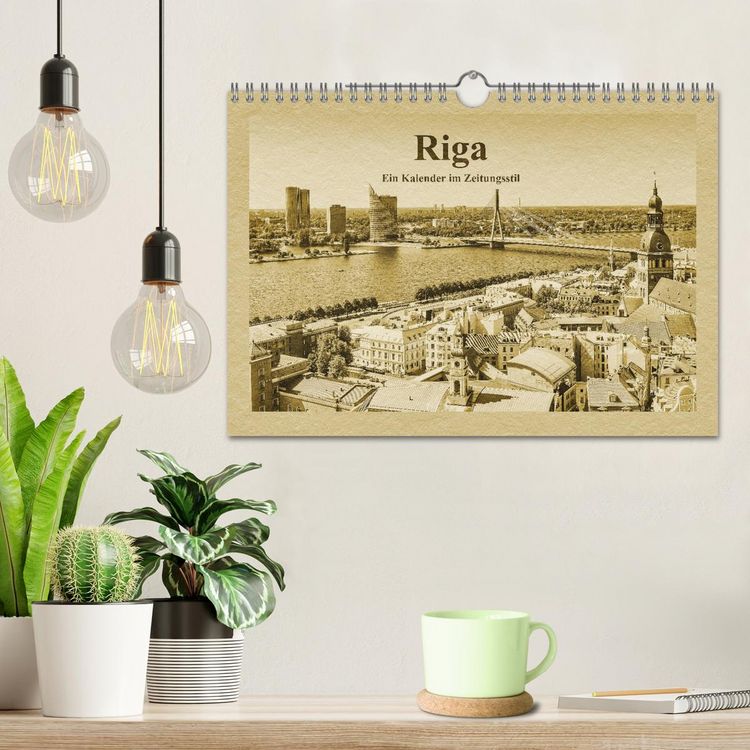 Produktbild: Riga &ndash; Ein Kalender im Zeitungsstil (Wandkalender 2026 DIN A4 quer), CALVENDO Monatskalender