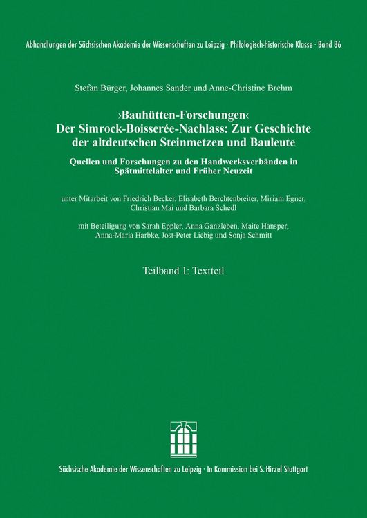 Produktbild: 'Bauh&uuml;tten-Forschungen'. Der Simrock-Boisser&eacute;e-Nachlass
