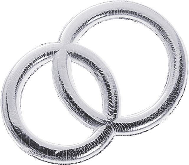 Produktbild: Wachseheringe 32mm silber