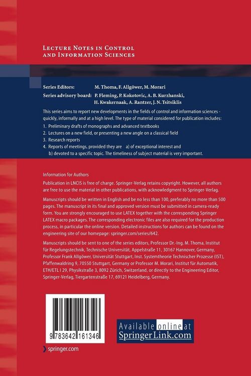 Produktbild: Advances in the Theory of Control, Signals and Systems with Physical Modeling