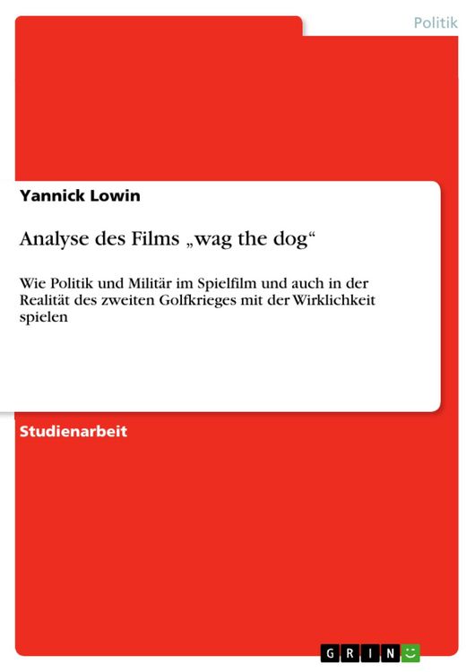 Produktbild: Analyse des Films "wag the dog"