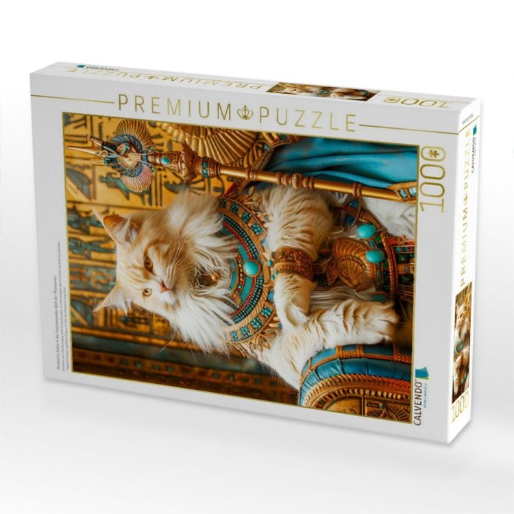 Produktbild: CALVENDO Puzzle Anubischa Katze in der faszinierenden Welt der Pharaonen | 1000 Teile Lege-Gr&ouml;&szlig;e 64x48cm Foto-Puzzle f&uuml;r gl&uuml;ckliche Stunden