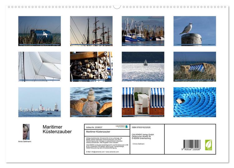 Produktbild: Maritimer K&uuml;stenzauber (hochwertiger Premium Wandkalender 2026 DIN A2 quer), Kunstdruck in Hochglanz