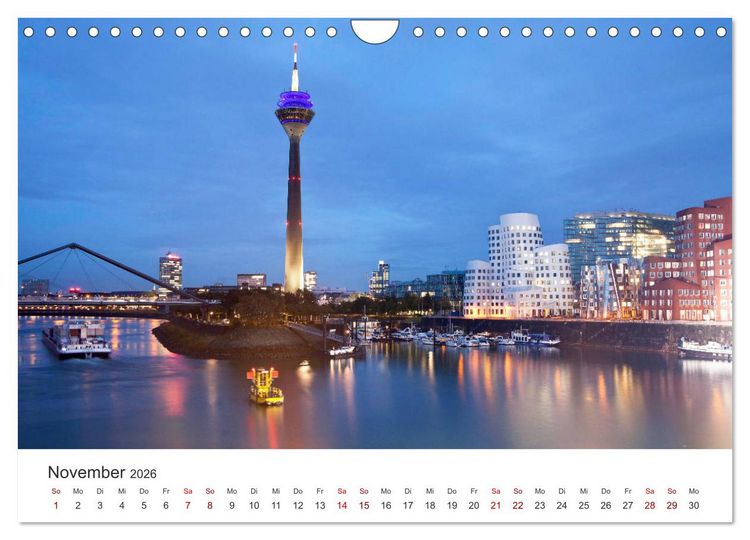 Produktbild: D&uuml;sseldorf - Tradition und Moderne am Rhein (Wandkalender 2026 DIN A4 quer), CALVENDO Monatskalender