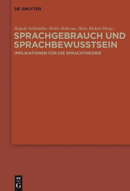 Produktbild: Sprachgebrauch und Sprachbewusstsein