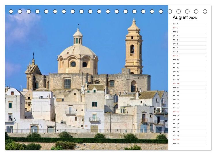 Produktbild: Apulien (Tischkalender 2026 DIN A5 quer), CALVENDO Monatskalender