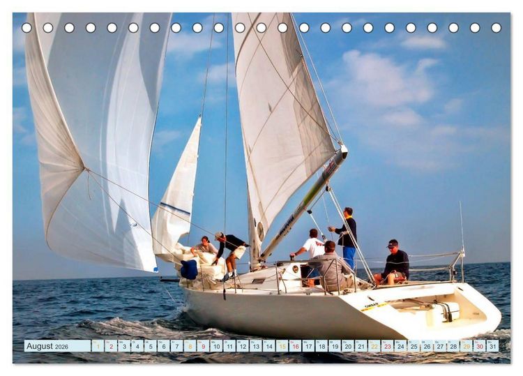 Produktbild: Segeln, Freiheit erleben (Tischkalender 2026 DIN A5 quer), CALVENDO Monatskalender