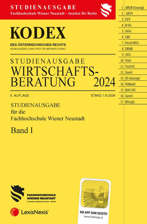 Produktbild: KODEX Wirtschaftsberatung 2024 Band I - inkl. App
