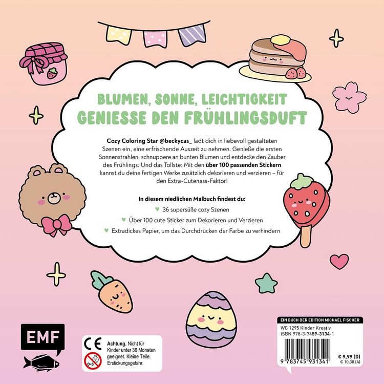 Produktbild: Happy Spring &ndash; Cozy Ausmalbuch zum Entspannen und Tr&auml;umen