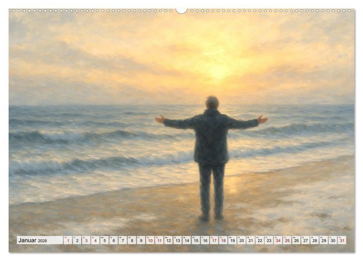 Produktbild: Ruhe finden - Der Anti-Stress-Kalender - Ein Jahr voller W&auml;rme und Achtsamkeit (Wandkalender 2026 DIN A2 quer), CALVENDO Monatskalender