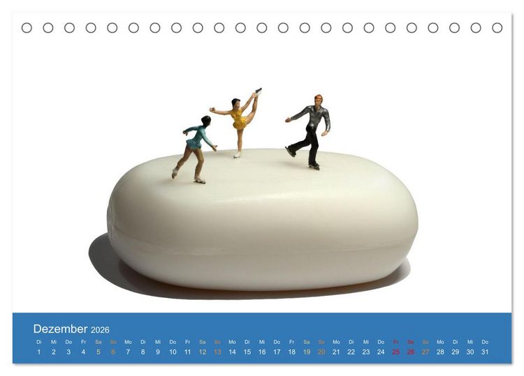 Produktbild: Little Art Sport Kunstkalender (Tischkalender 2026 DIN A5 quer), CALVENDO Monatskalender