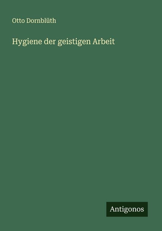 Produktbild: Hygiene der geistigen Arbeit
