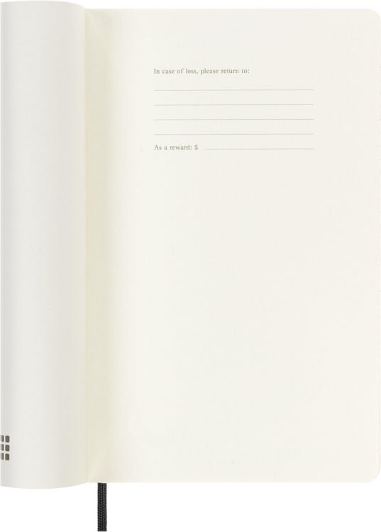 Produktbild: Moleskine 18 Monate Wochenkalender 2026/2027, L/A5, 1 Wo = 1 Seite, Rechts Linierte Seite, Weicher Einband, Schwarz