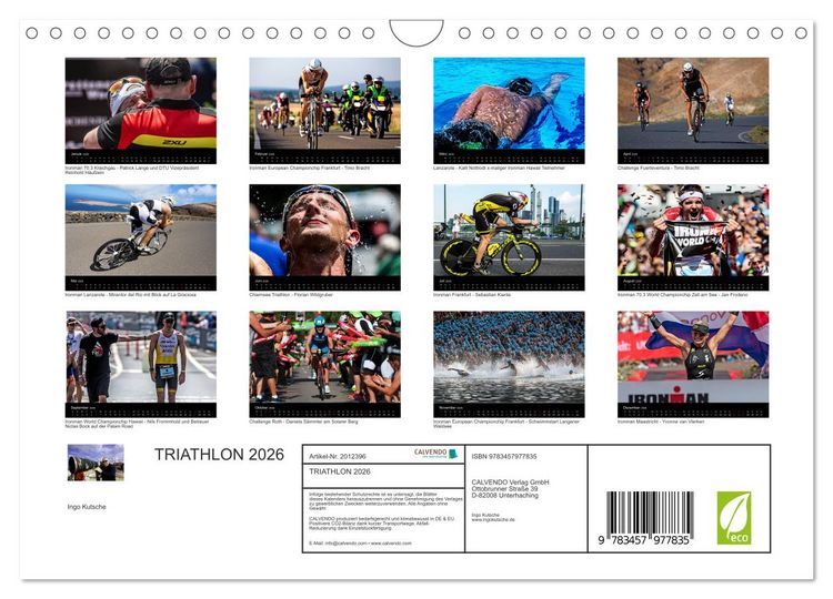 Produktbild: TRIATHLON 2026 (Wandkalender 2026 DIN A4 quer), CALVENDO Monatskalender