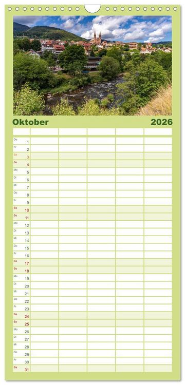 Produktbild: Familienplaner 2026 - Schwarzwald - Das Murgtal mit 5 Spalten (Wandkalender, 21 x 45 cm) CALVENDO
