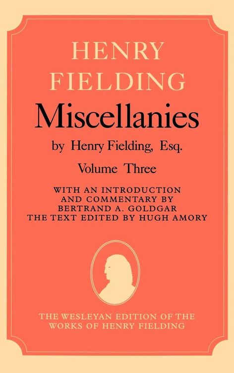 Produktbild: Henry Fielding Miscellanies Volume 3