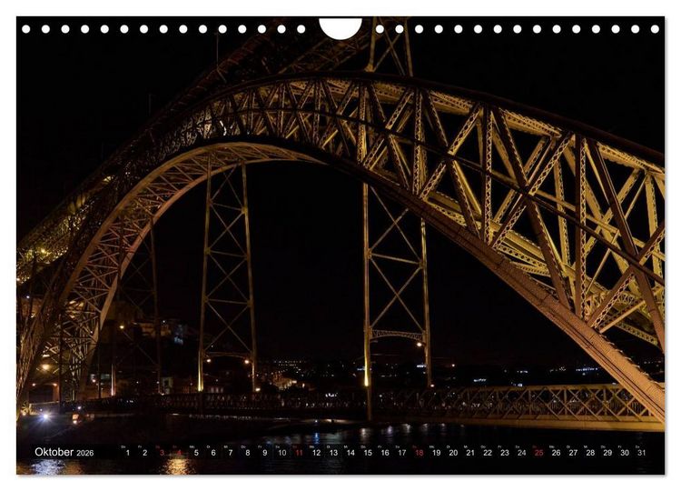 Produktbild: Portugal - Bilder dreier St&auml;dte (Wandkalender 2026 DIN A4 quer), CALVENDO Monatskalender