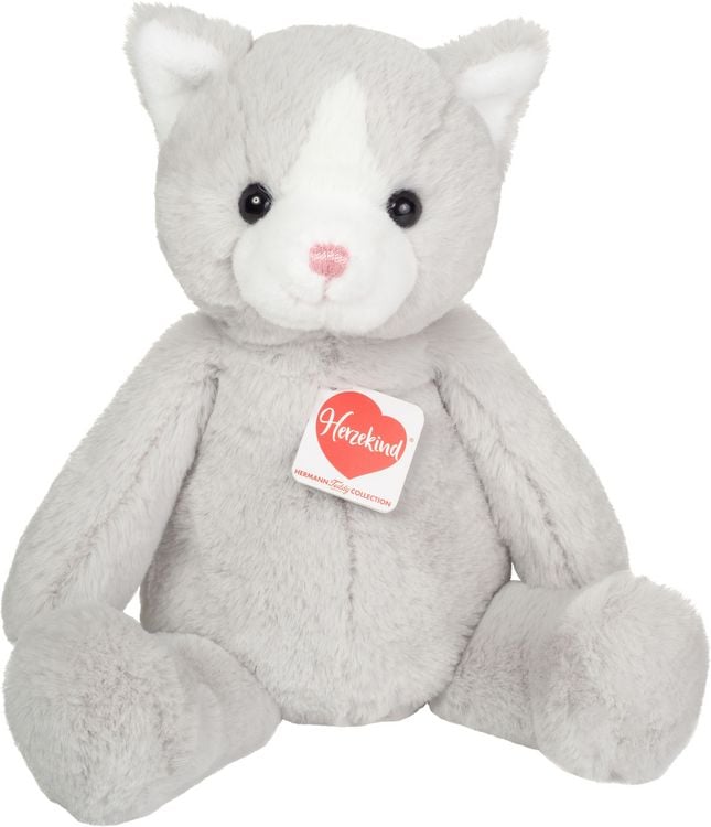 Produktbild: Teddy Hermann 939627 - Schlenkerkatze Trixi, Herzekind-Pl&uuml;schtier, 32 cm