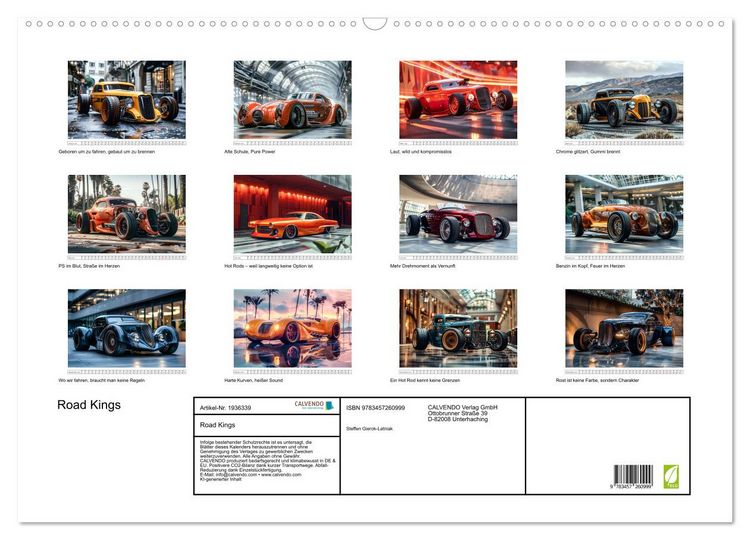 Produktbild: Road Kings (Wandkalender 2026 DIN A2 quer), CALVENDO Monatskalender