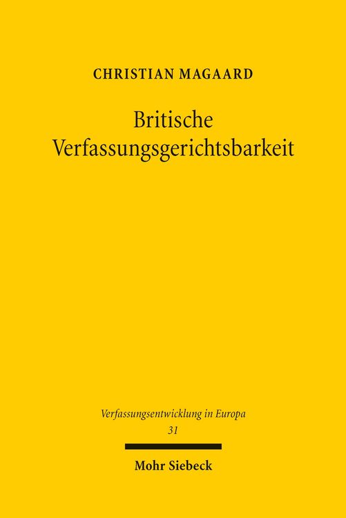Produktbild: Britische Verfassungsgerichtsbarkeit