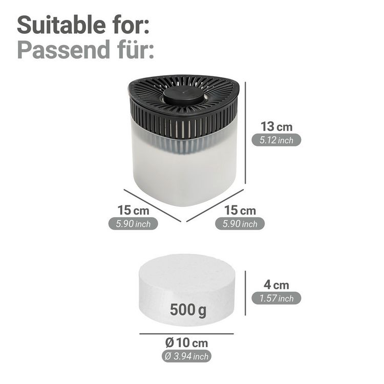 Produktbild: Entfeuchter Mod. Prisma Nachf&uuml;ller 500 g, 8er Set, passend f&uuml;r Raumentfeuchter Prisma