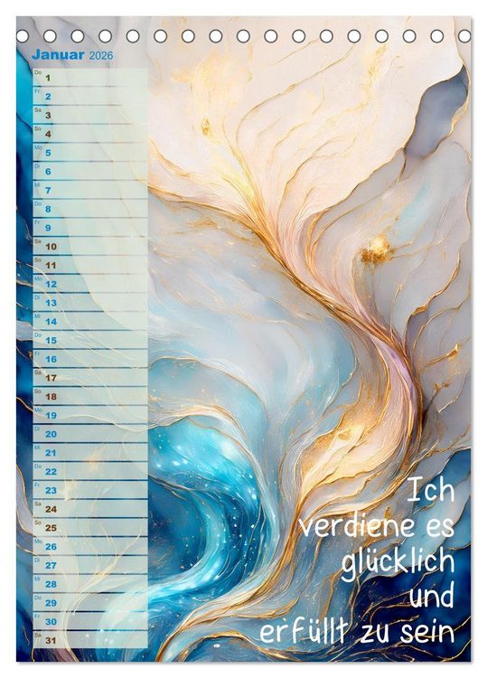 Produktbild: Der feminine Affirmationskalender (Tischkalender 2026 DIN A5 hoch), CALVENDO Monatskalender