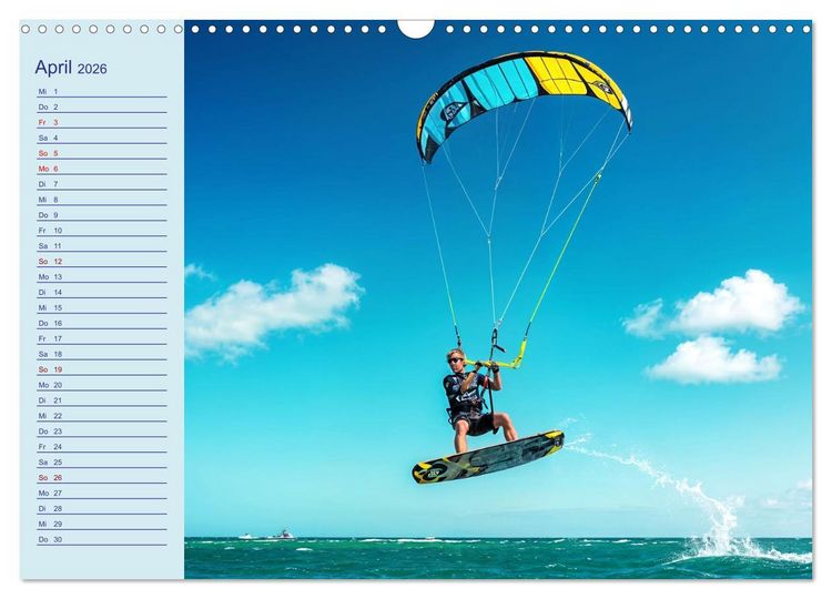 Produktbild: KI Aqua-Emotionen - Ein Jahr voller Wassersport (Wandkalender 2026 DIN A3 quer), CALVENDO Monatskalender
