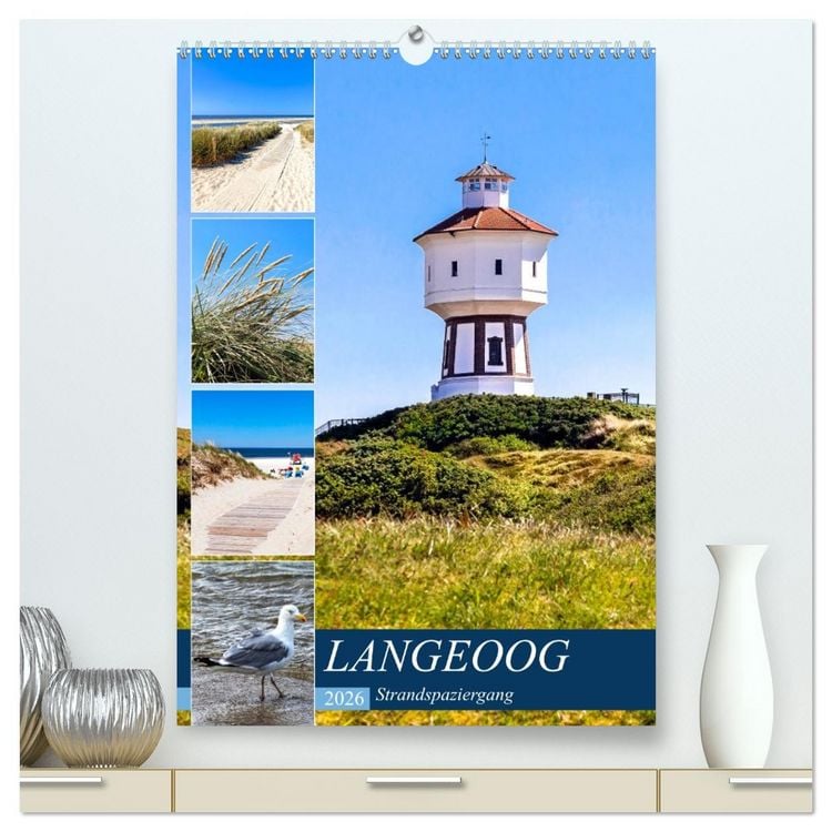 Produktbild: LANGEOOG Strandspaziergang (hochwertiger Premium Wandkalender 2026 DIN A2 hoch), Kunstdruck in Hochglanz