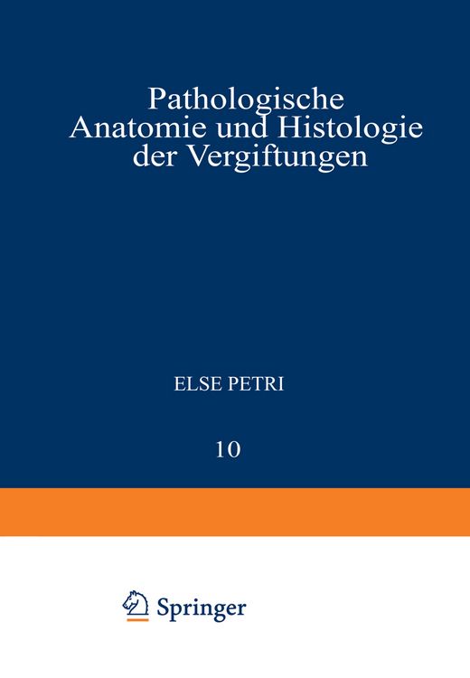 Produktbild: Pathologische Anatomie und Histologie der Vergiftungen