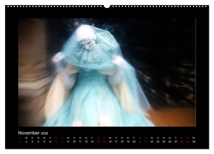 Produktbild: Venezianischer Karneval (hochwertiger Premium Wandkalender 2026 DIN A2 quer), Kunstdruck in Hochglanz