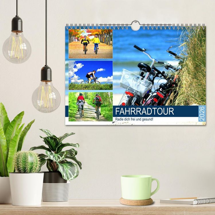 Produktbild: Fahrradtour. Radle dich frei und gesund! (Wandkalender 2026 DIN A4 quer), CALVENDO Monatskalender