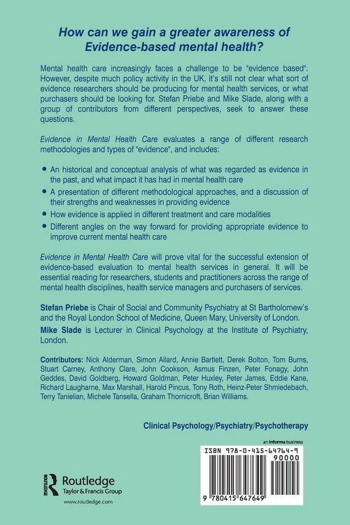 Produktbild: Evidence in Mental Health Care